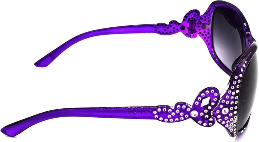HRINKAR Unisex Round Sunglasses Violet & Black Frame, Grey & Yellow Lens (Medium) - Pack of 2 view 4