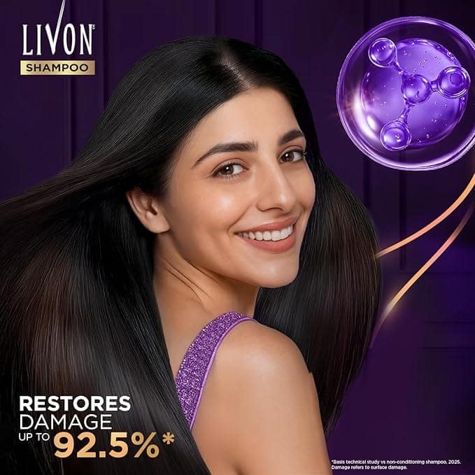 Livon Keratin Shampoo for Women & Men | Repairs Damaged Hair | Smooth & 5x Stronger Hair | No Parabens | 650ml view 7