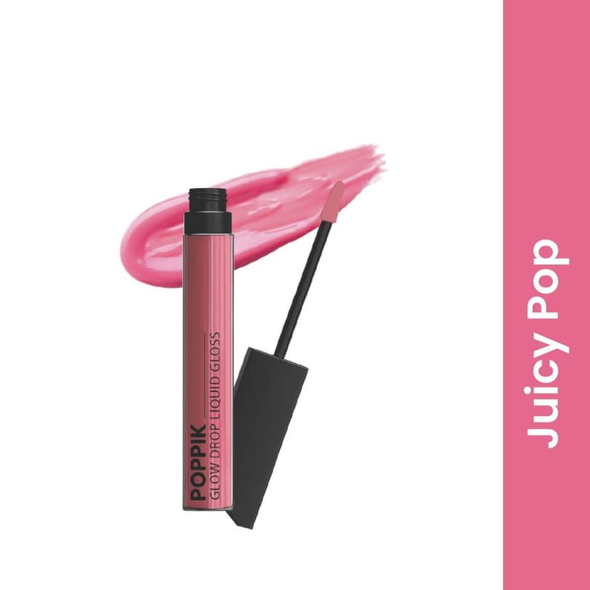POPPIK Liquid Gloss Lipstick for Women | High Shine, Non Sticky, Moisturizing Lip Color | Smooth Glossy Finish | Party & Everyday Wear Lip Gloss, Ideal for Wedding, Casual Outings, Gifting, 2ML view 2