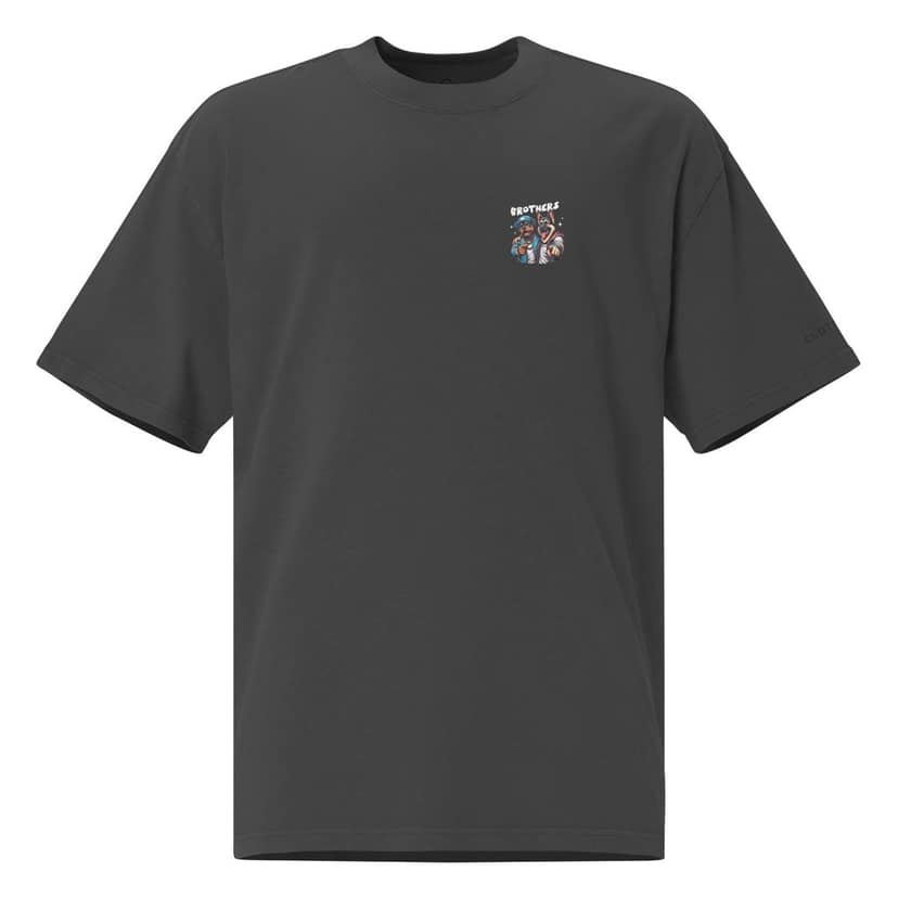 Clothikoo Premium Wolf Brothers Printed Oversized Faded T-Shirt view 5