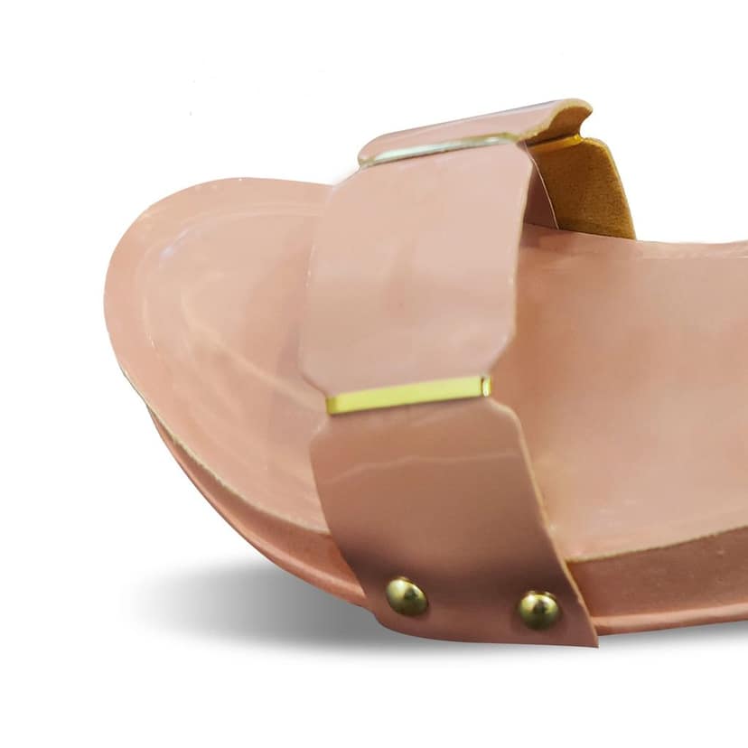 Peach Pink Synthetic Back Open Comfortable and Stylish Wedges Heels Slip On | for Casual Wear, Party and Formal Wear Occasions 2 Inches Heel | for Women & Girls (Numeric_6) view 3