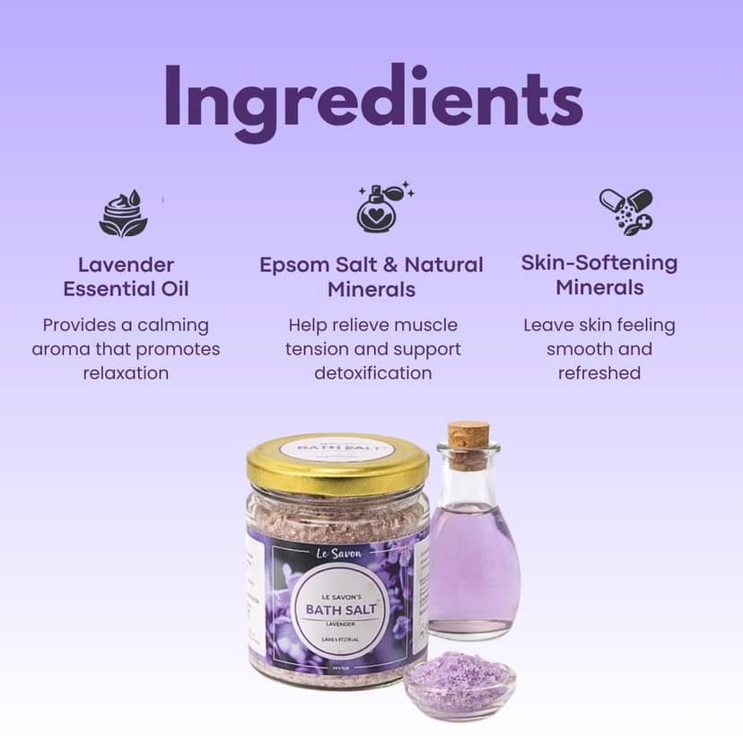 Le Savon Lavender Bath salts view 3