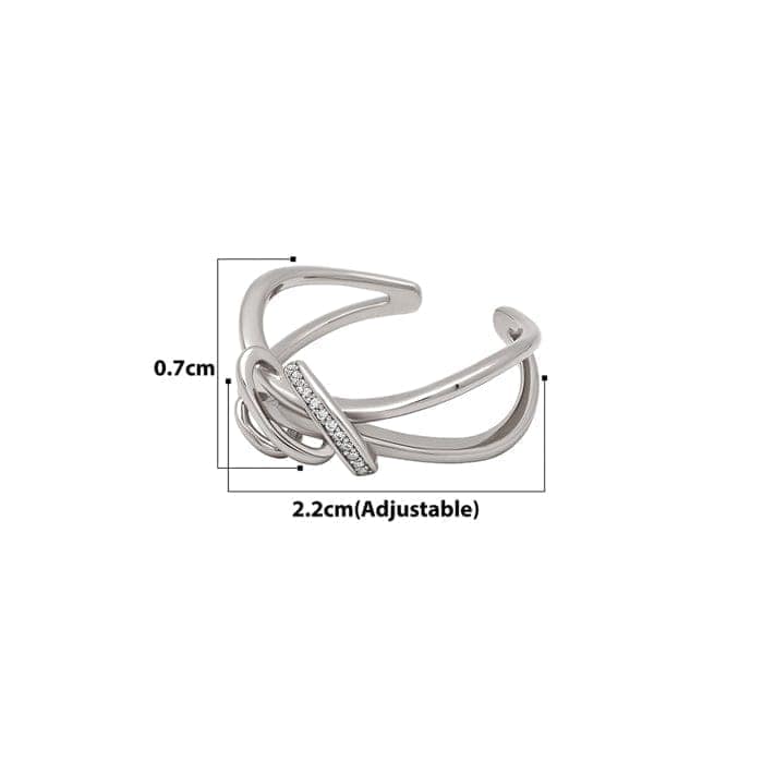 Silver Twisted Knot Ring view 4