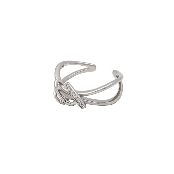 Silver Twisted Knot Ring view 6
