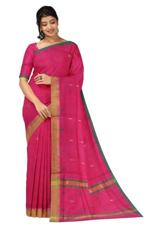 APCO Handloom - Women's Rahajmundry Pure Cotton Grey Handloom Saree (Angara Handloom Saree) 79