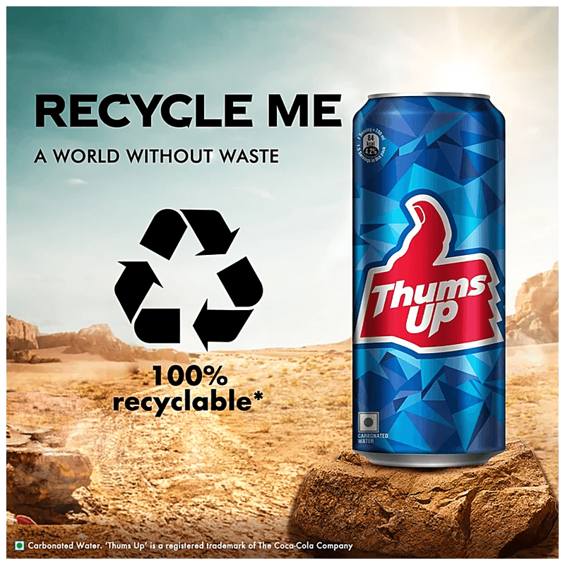 Thums Up Soft Drink, 300 Ml Can view 4