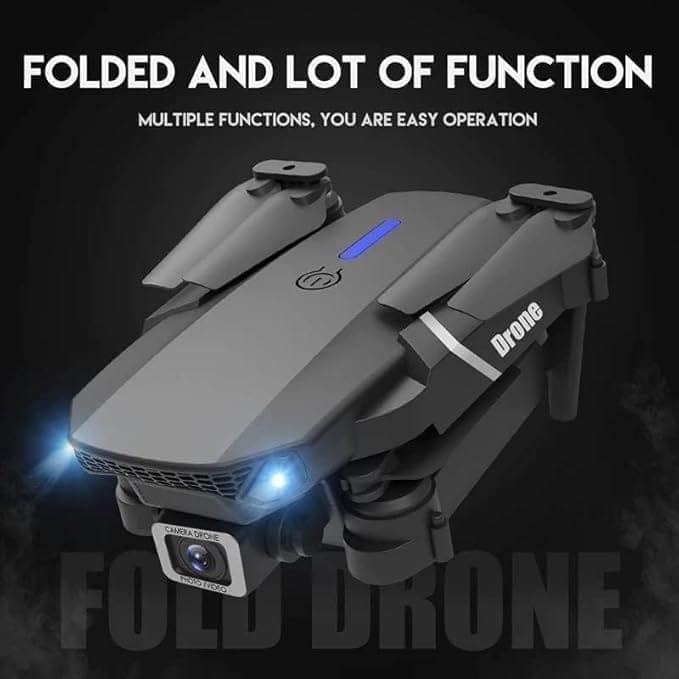 E88 Drone with 4k Camera Foldable 1080P HD Drone with FPV Live Video, Gestures Selfie, Altitude Hold, One Key Take Off/Landing, 3D Flips, Code Free Headless Mode, Aerial Photography RC Drone Ultimate 3 view 3