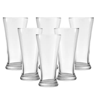 V4 Kitchen Partner Pilsner Clear Glass, Unbreakable Drinkware, Premium Polycarbonate - 200ml (Set of 6 Pieces)