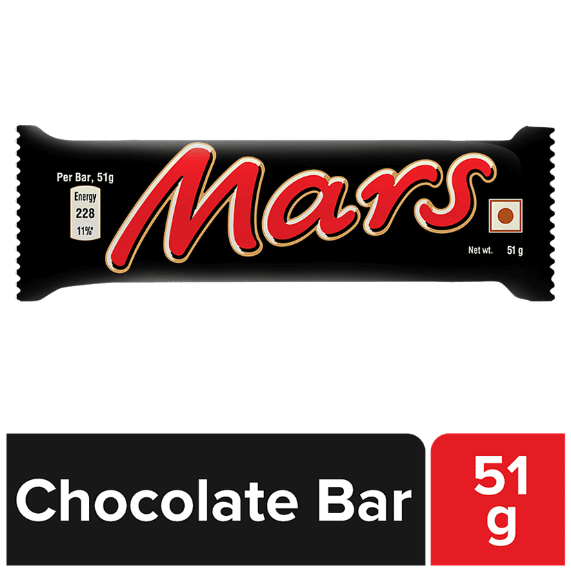 Mars Nougat & Caramel Filled Chocolate Bar, 51 G Pouch