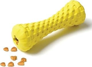 Goofy Tails Dog Toys, Rubber Dumbbell Treat Dispensing Toys for Dogs, Non-Toxic Chew Toys for Dogs, Ideal Interactive Dog Toy for All Breeds and Sizes