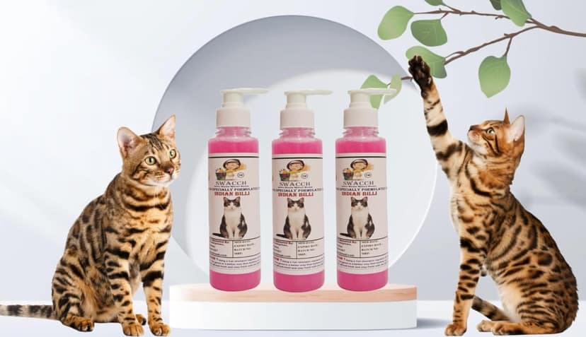 SWACCH Premium Shampoo for Indian Billi (200ML) (Pack of 3) Rose