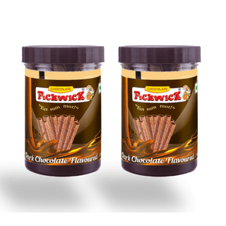 PICKWICK Chocolate Flavoured Wafer Rolls Jar - Combo Pack 300gm (150gm x 2)