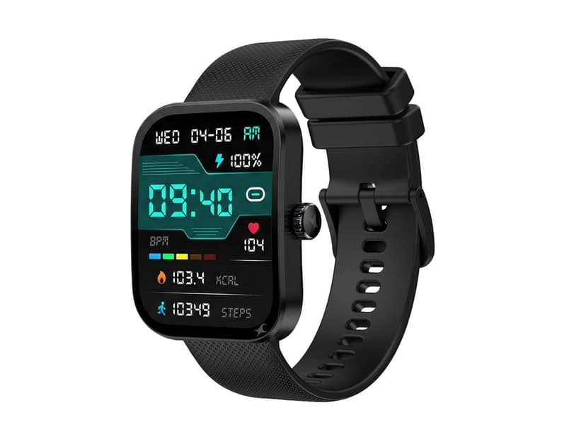Fastrack Revoltt FS3 Smart Watch with 2.01" TFT Display, Bluetooth Calling, Functional Crown, 24/7 Health Suite - Black & Black