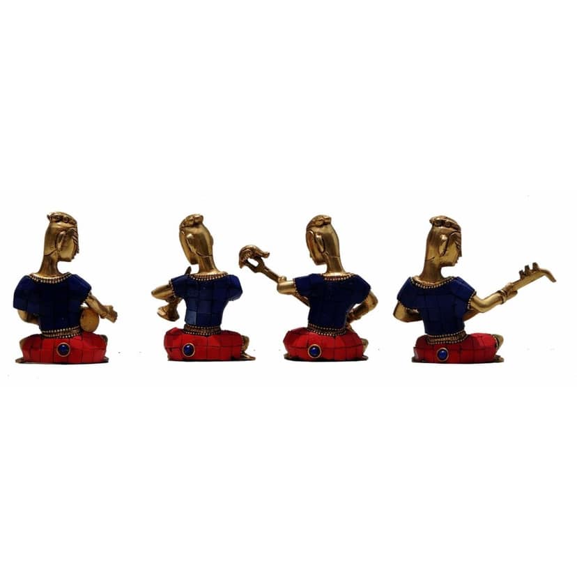 Brass Showpiece Musical Set Small Statue, Height : 4 Inch (BSMAS082) view 3