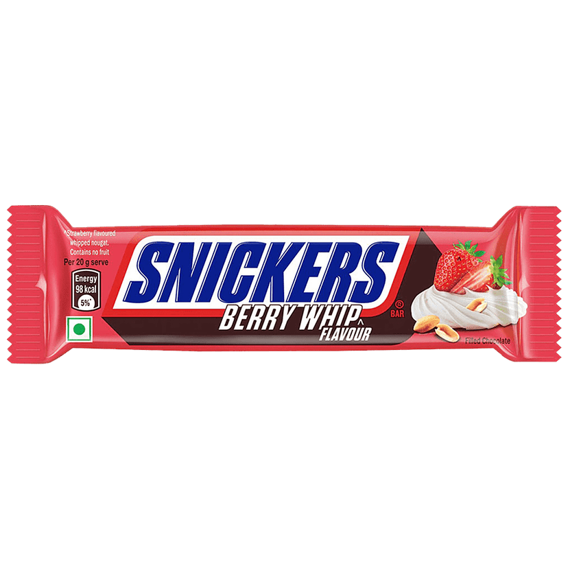 Snickers Chocolate Bar - Berry Whip, Smooth & Creamy Texture, 40 G view 2