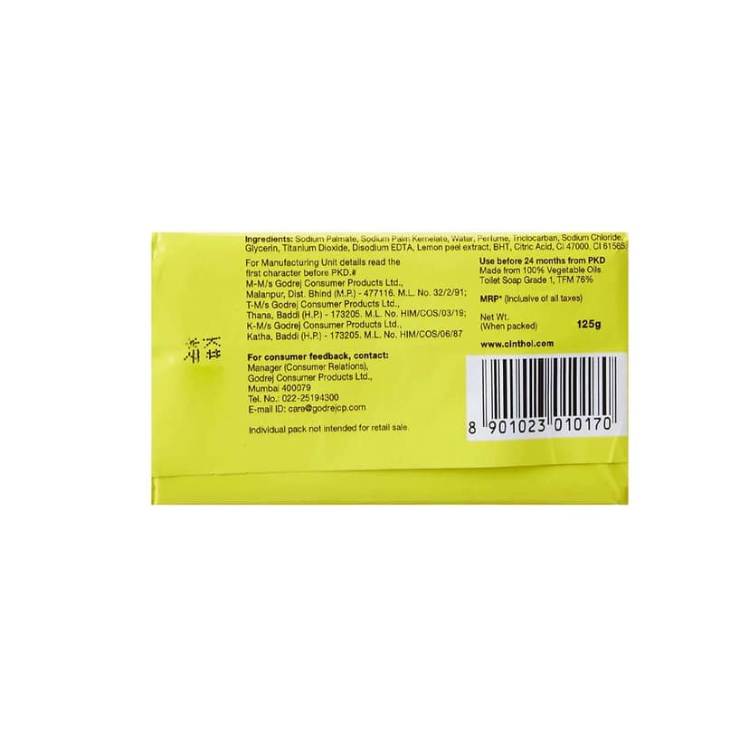 Cinthol Lime Bath Soap 125G (Pack Of 3) view 2