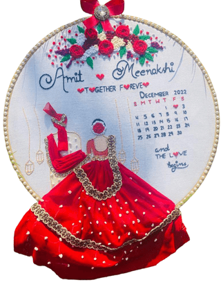 Exquisite Karangarh Wooden Frame with Wool & Silk Threads - Perfect for Lehenga Choli Display