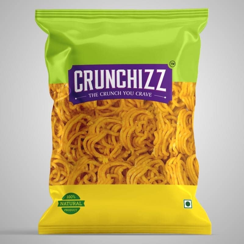 CRUNCHIZZ GARLIC MURUKKU (Chakli) I Crunchy, Authentic Kerala Snack I No Artificial Additives I Perfect Tea-Time Bites I Pack of One view 3