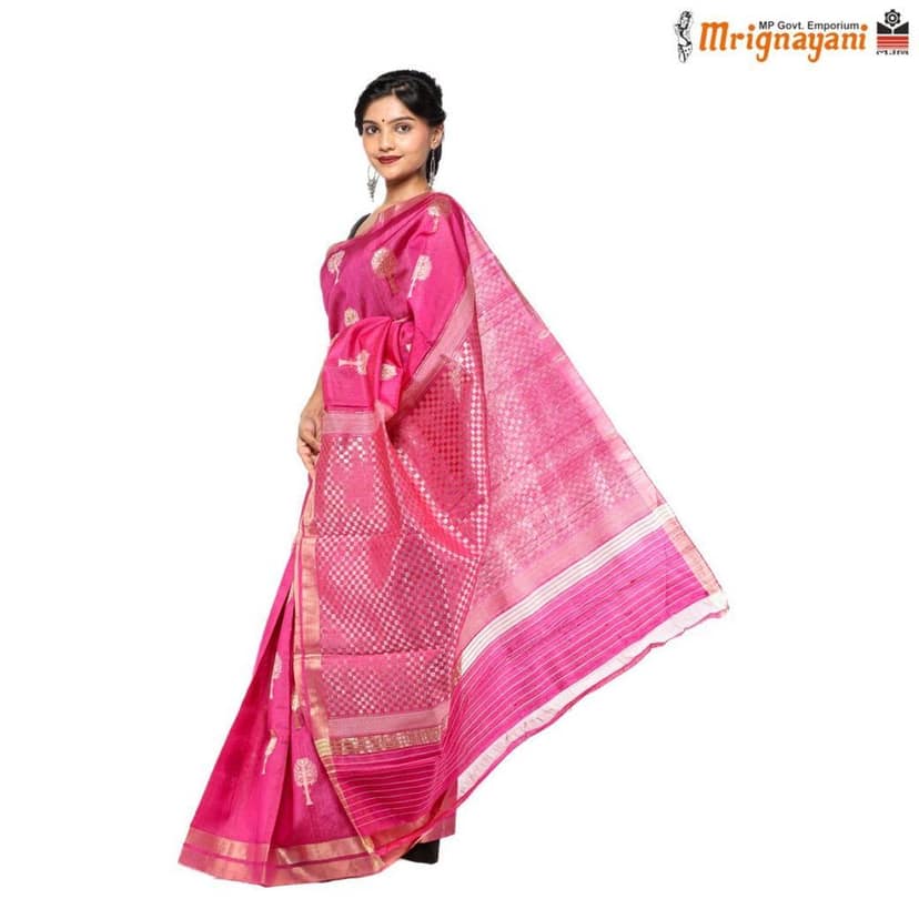 HANDLOOM KOSA SAREE WITH BLOUSE (SKU - 1SXT01230921, SAREE - 1215) view 3