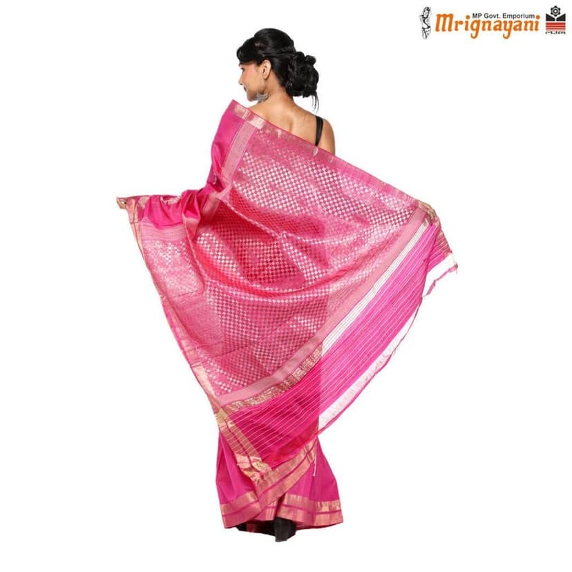 HANDLOOM KOSA SAREE WITH BLOUSE (SKU - 1SXT01230921, SAREE - 1215) view 4
