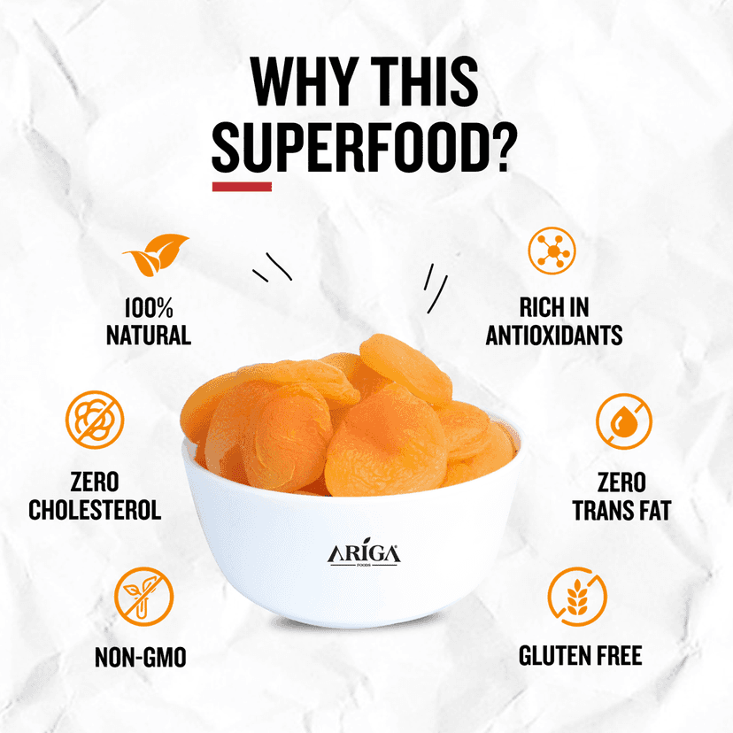 Ariga Foods 100% Natural Premium Dried Apricots (200 g) view 3