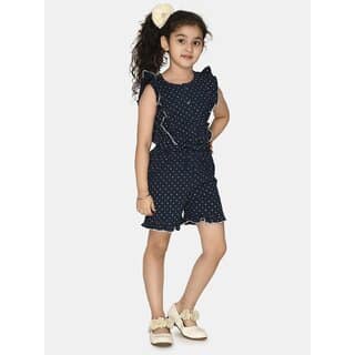 Kids Cave Printed Girls Jumpsuit