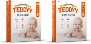 TEDDYY Baby Diapers Tapes Arabic Premium New Born 66 Count (Pack of 2), 2-5 kgs, High Absorbency, Anti - Bacterial TEDDYY Baby Diapers Tapes Arabic Premium New Born 66 Count (Pack of 2), 2-5 kgs, High Absorbency, Anti - Bacterial - 132