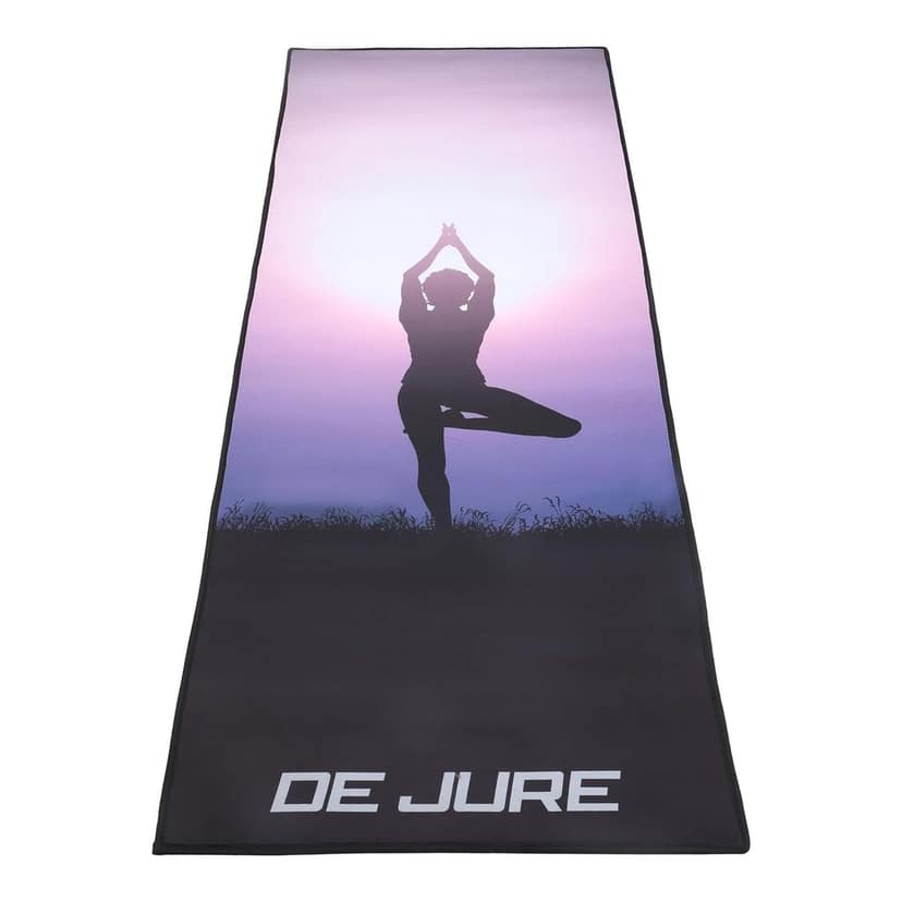 De Jure Fitness Dual Purpose (One Side Meditation Other Side Anti-Skid) Yoga Mat with Carrying Strap, Long & Wide, Anti-Slip Extra thick, Yoga Mats for Workout, Fitness, Yoga, Gym, Home & Pilates, Fabric Laminated EVA, 5 MM
