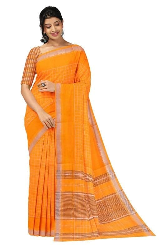 APCO Handloom - Women's Rahajmundry Pure Cotton Grey Handloom Saree (Angara Handloom Saree) 59