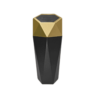Involve Diamond Shape Car Dustbin/Trash Can - (Gold)