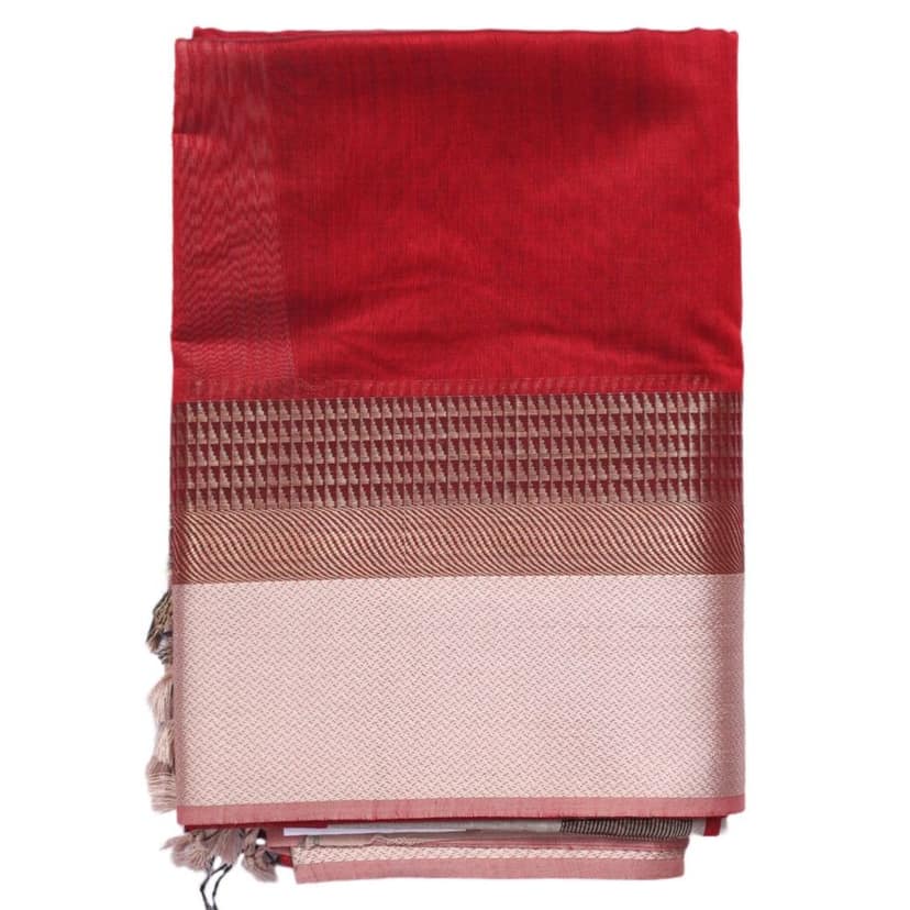 HANDLOOM MAHESHWARI TRADITIONAL SAREE WITH BLOUSE (SKU - 3G0205010422 SAREE- 118) view 5