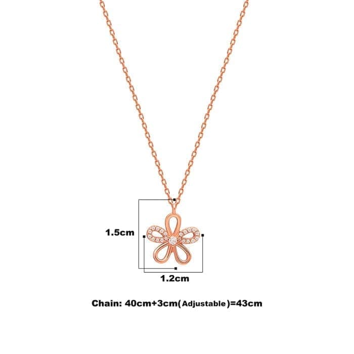 Rose Gold Floral Essence Necklace view 4