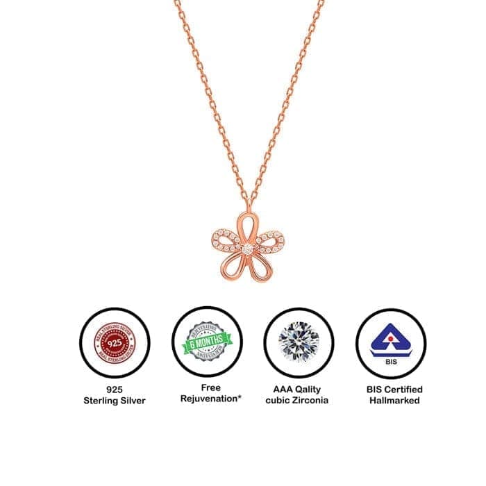Rose Gold Floral Essence Necklace view 6