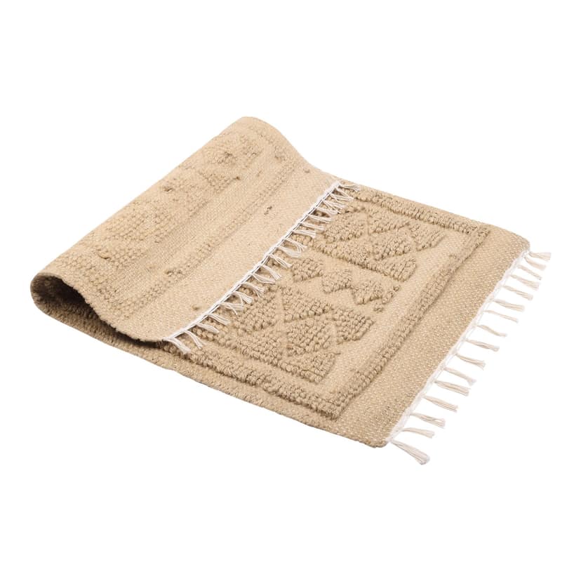 Raiganj Crafts Natural Comfort: Experience Serenity with our Eco-Friendly Handmade Jute and cotton fabric Mat|doormat Home Kitchen |Office| Bathroom & Home | Living Room| Bedroom view 2