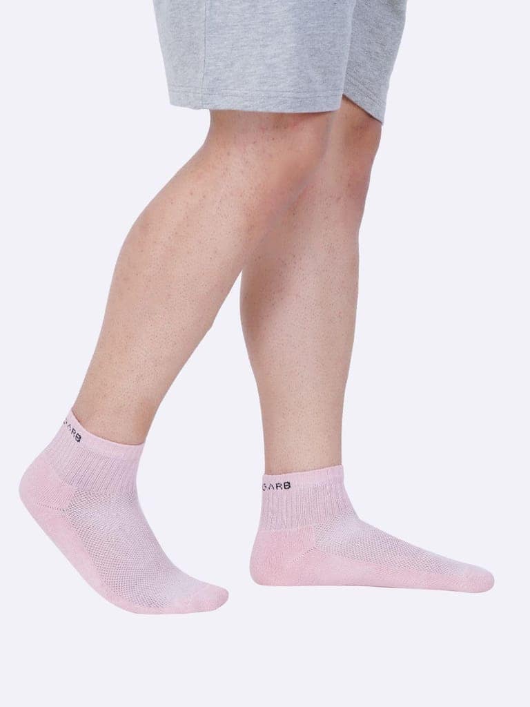 AirGarb Premium Cotton Cushioned High Ankle Socks Pack of 3 - HA3DGP (Free Size) Multi Color view 2