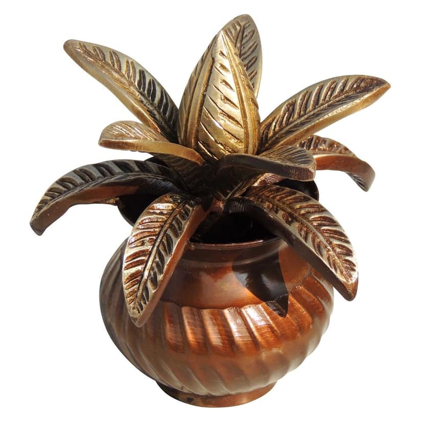 Brass Showpiece Antique Kalash (BSMAS1082 A) view 2