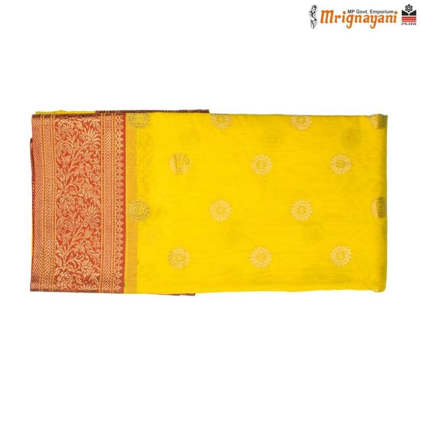 HANDLOOM CHANDERI SILK SAREE WITH BLOUSE (SKU - 1SC202160422, SAREE - 1009) view 2