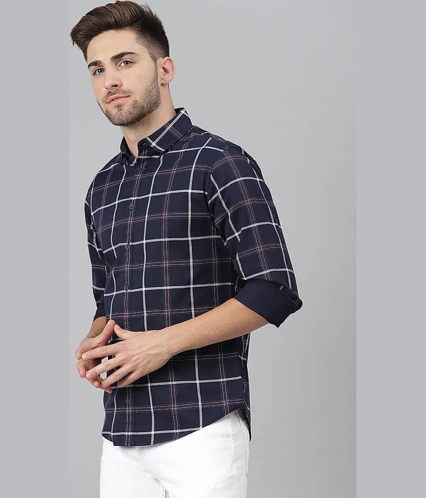 Dennis Lingo - White 100% Cotton Slim Fit Men's Casual Shirt ( Pack of 1 ) view 4