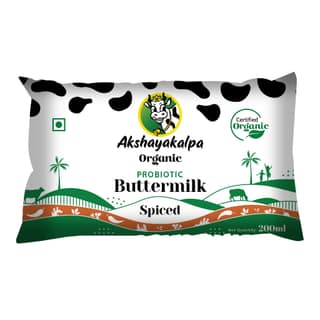 Akshayakalpa Organic Probiotic Butter Milk Spiced 200 ml in pouch