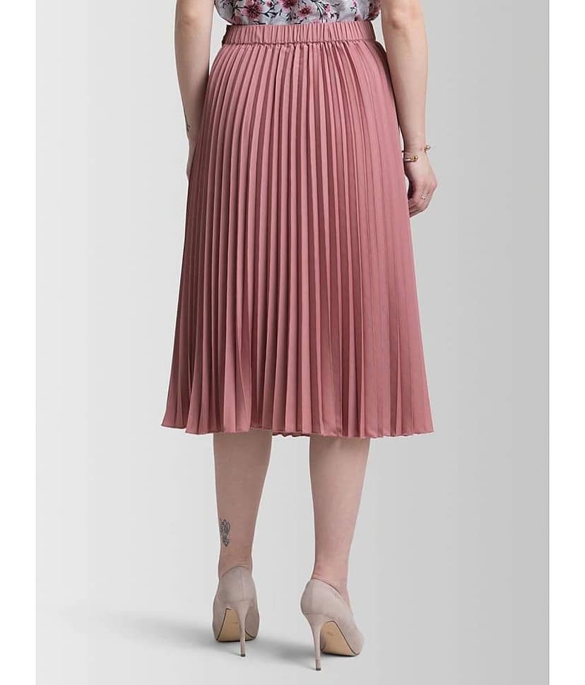 KZULLY - Pink Crepe Women's Flared Skirt ( Pack of 1 ) view 2