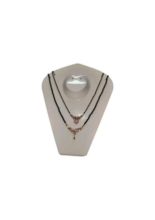 Black Beads Mangalsutra with Gold Plated Pendant for Women