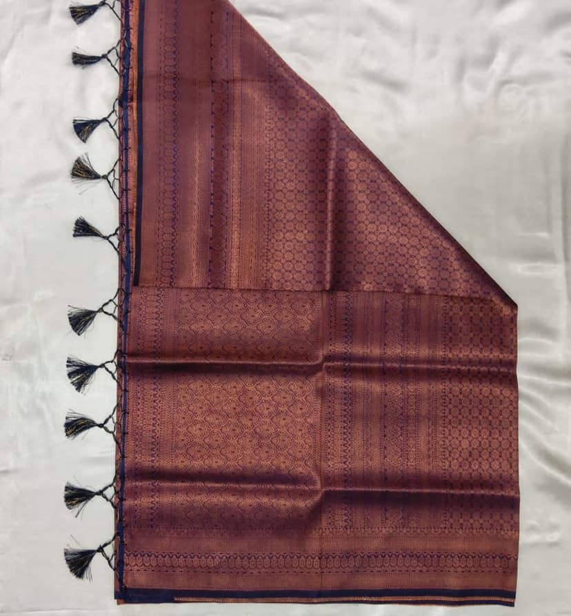 Soft Silk Saree with Blouse view 3