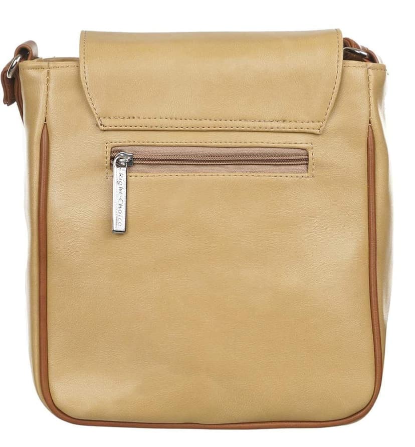 Right Choice Fancy Women's Mullti Criss Cross Sling Bag For Collage/office (Cream Beige) view 3