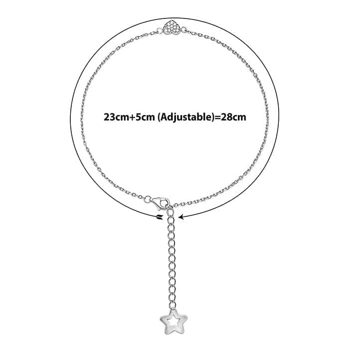 Silver Royal Heart Pair of Anklets view 8