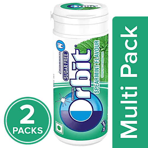 Orbit Sugar Free Chewing Gum - Spearmint, 2x22 g Multipack
