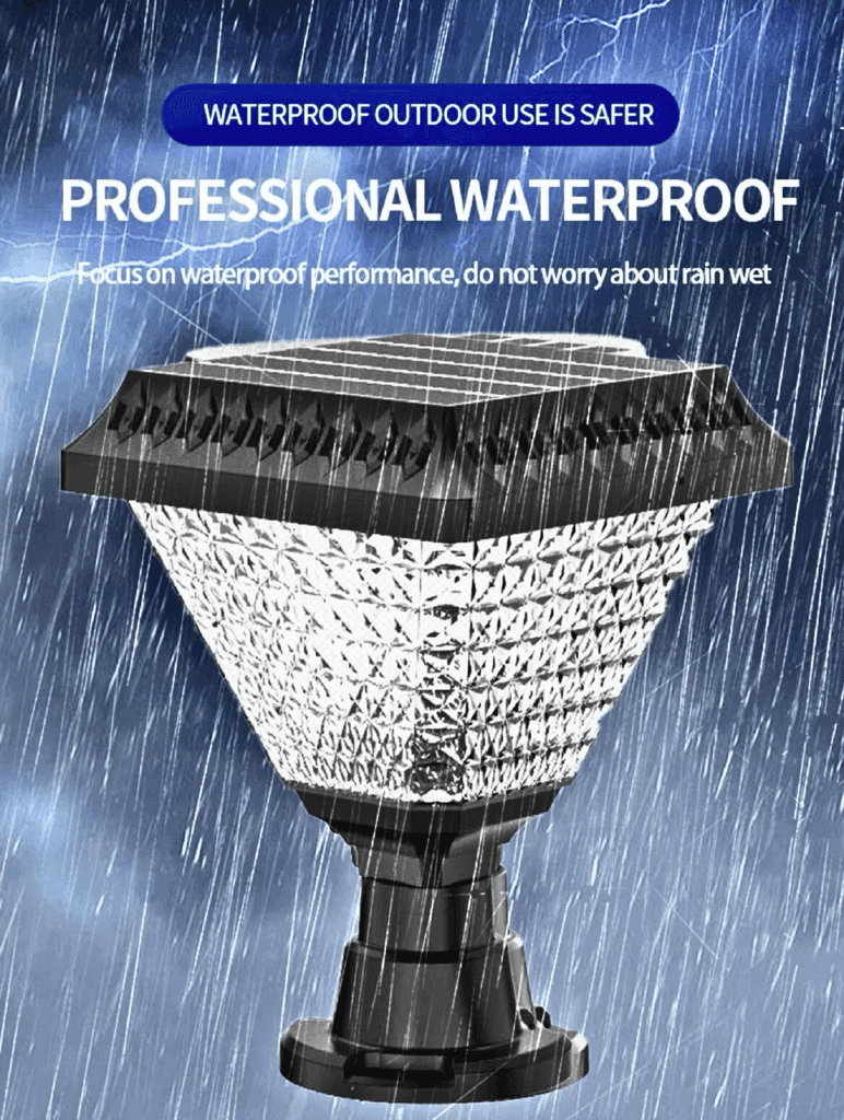 SAHAPECT 33 LED 10 W Square 4 in 1, Solar LED Light, Solar Gate Pillar Post Ground Wall Stake Light, Outdoor Waterproof Light, Multi Color RGB Lamp With Remote view 5
