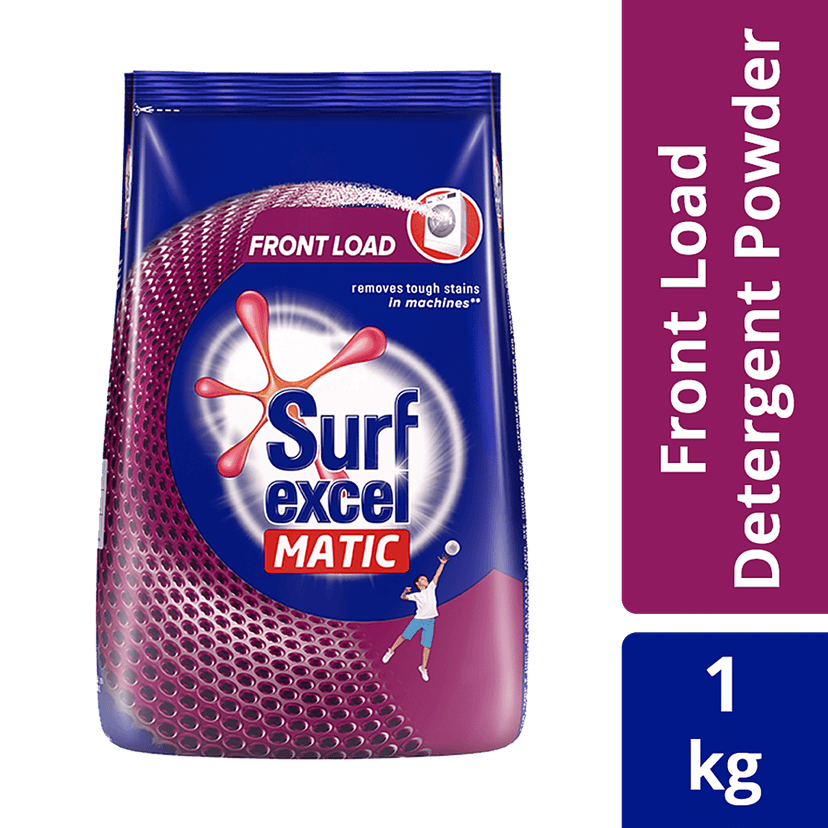 Surf Excel Matic Detergent Powder - Front Load, 1 Kg Pouch