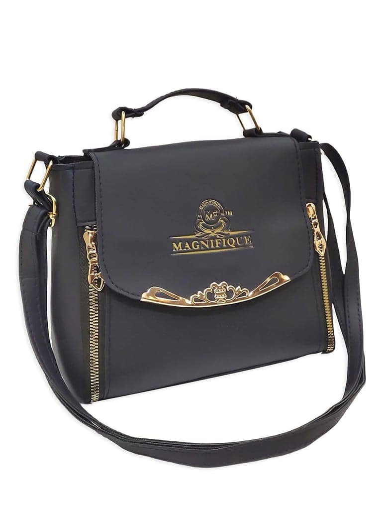 Magnifique Women's Hand/Sling/Side Bag/purse Polyurethane Western (Blue)