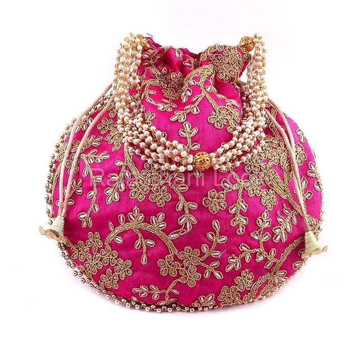 Rajasthani Look Women's Wristlets Ethnic Bridal Potli Combo ( Pack Of 9 ) view 4