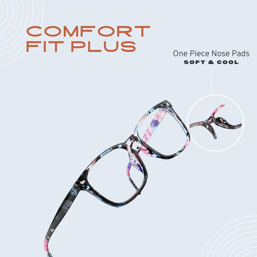 4Flaunt Blue Cut Computer Glasses for Eye Protection | Zero Power, Anti Glare & Blue Light Filter Glasses | UV400 Protection Specs for Women | TR90 Frames & CR39 Blue Cut Lens (Multicolor) view 6